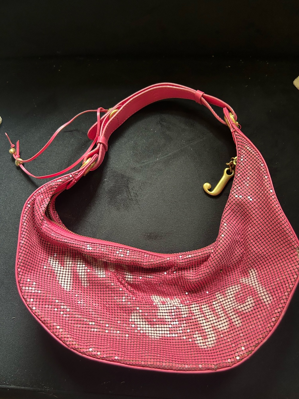 Juicy Couture Hot Pink Sequin Shoulder Bag